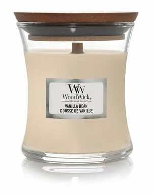 Woodwick Vanilla Bean 85g - váza malá / doba horenia: až 20h