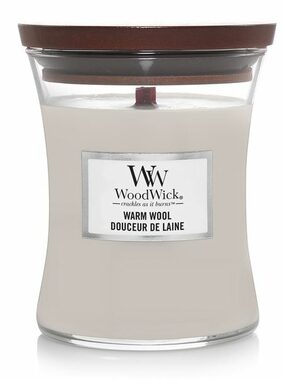 Woodwick Warm Wool 275g - váza stredná / doba horenia: až 65h
