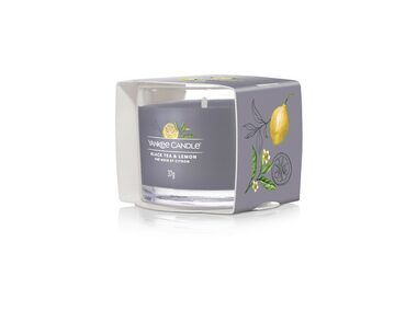 Yankee Candle Black Tea &amp; Lemon votívna sviečka plnená v skle 37g / doba horenia: až 10h
