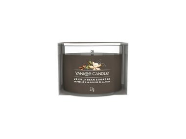Yankee Candle Vanilla Bean Espresso votívna sviečka plnená v skle 37g / doba horenia: až 10h