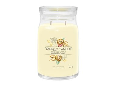 Yankee Candle Signature Banoffee Waffle veľký pohár 567g / doba horenia až: 90h