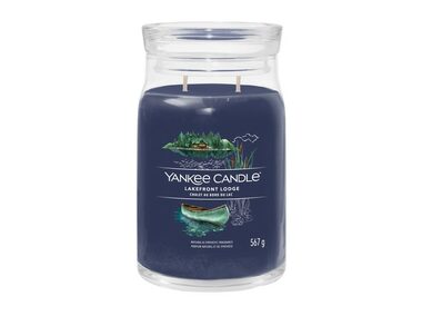Yankee Candle Signature Lakefront Lodge veľký pohár 567g / doba horenia až: 90h