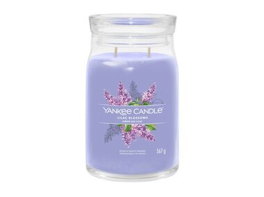 Yankee Candle Signature Lilac Blossoms veľký pohár 567g / doba horenia až: 90h