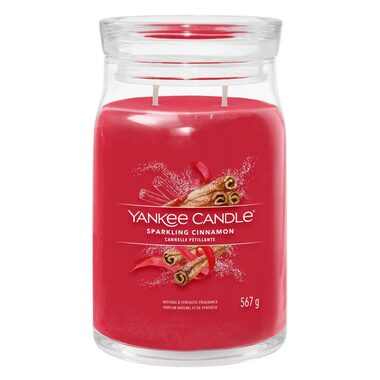 Yankee Candle Signature Sparkling Cinnamon veľký pohár 567g / doba horenia až: 90h