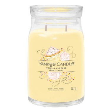 Yankee Candle Signature Vanilla Cupcake veľký pohár 567g / doba horenia až: 90h