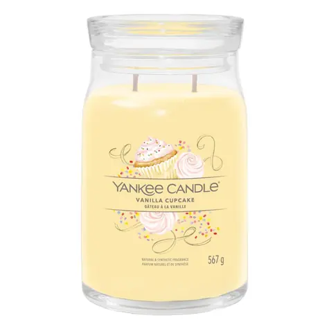 Yankee Candle Signature Vanilla Cupcake veľký pohár 567g / doba horenia až: 90h