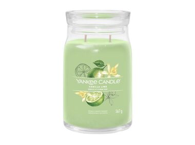 Yankee Candle Signature Vanilla Lime veľký pohár 567g / doba horenia až: 90h