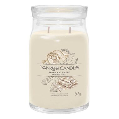 Yankee Candle Signature Warm Cashmere veľký pohár 567g / doba horenia až: 90h