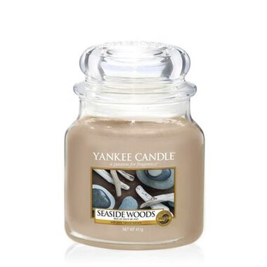 Yankee Candle Seaside Woods stredný pohár 411g / doba horenia až: 75 h