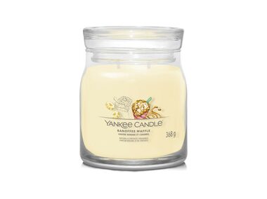 Yankee Candle Signature Banoffee Waffle stredný pohár 368g / doba horenia až: 50 h