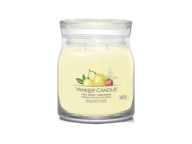 Yankee Candle Signature Iced Berry Lemonade stredný pohár 368g / doba horenia až: 50 h