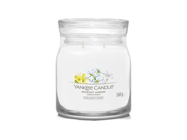 Yankee Candle Signature Midnight Jasmine stredný pohár 368g / doba horenia až: 50 h