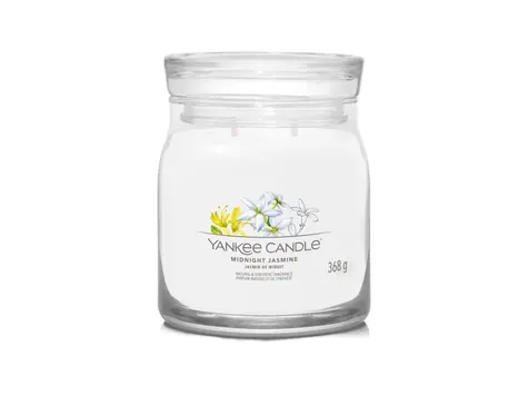 Yankee Candle Signature Midnight Jasmine stredný pohár 368g / doba horenia až: 50 h