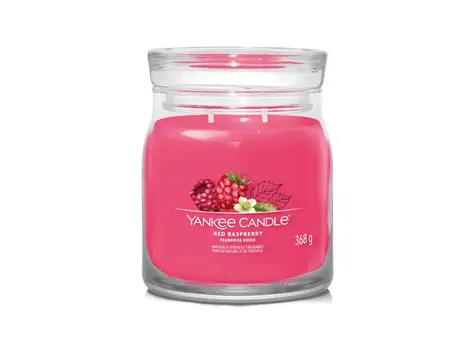 Yankee Candle Signature Red Raspberry stredný pohár 368g / doba horenia až: 50 h