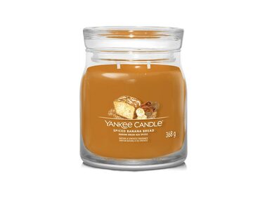 Yankee Candle Signature Spiced Banana Bread stredný pohár 368g / doba horenia až: 50 h