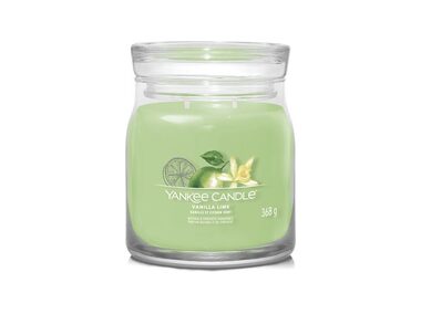Yankee Candle Signature Vanilla Lime stredný pohár 368g / doba horenia až: 50 h