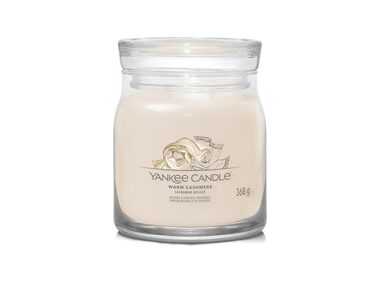 Yankee Candle Signature Warm Cashmere stredný pohár 368g / doba horenia až: 50 h