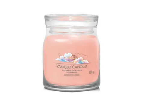 Yankee Candle Signature Watercolour Skies stredný pohár 368g / doba horenia až: 50 h