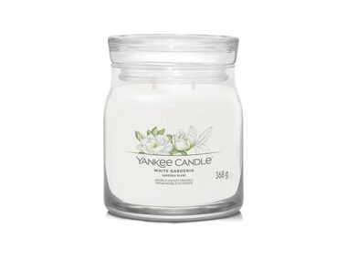 Yankee Candle Signature White Gardenia stredný pohár 368g / doba horenia až: 50 h
