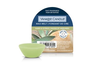 Yankee Candle Sage &amp; Citrus vonný vosk do aromalampy 22g / doba horenia až: 8 h
