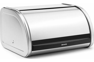 Brabantia Roll Top Chlebník stredná strieborná / nehrdzavejúca oceľ / 11 L / 31.5 x 17.3 x 26 cm