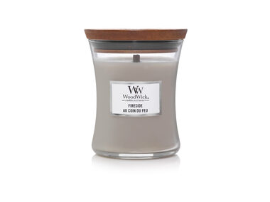 Woodwick Fireside 85g - váza malá / doba horenia: až 30h