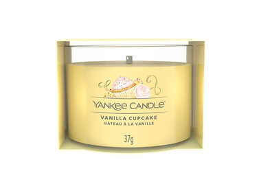 Yankee Candle Vanilla Cupcake 37g - Plnená votívna sviečka v skle / doba horenia: až 10h