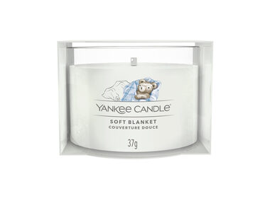 Yankee Candle Soft Blanket 37g - Plnená votívna sviečka v skle / doba horenia: až 10h