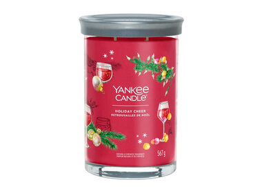 Yankee Candle Signature Holiday Cheer Tumbler 567g - sviečka veľká 2 knôty / doba horenia: až 100h