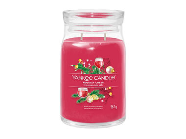 Yankee Candle Signature Holiday Cheer 567g - sviečka veľká 2 knôty / doba horenia: až 90h
