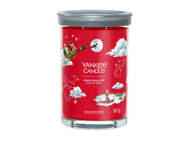 Yankee Candle Signature Christmas Eve Tumbler 567g - sviečka veľká 2 knôty / doba horenia: až 100h
