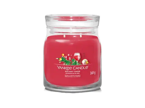 Yankee Candle Signature Holiday Cheer 368g - sviečka stredná 2 knôty / doba horenia: až 50h