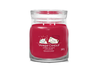 Yankee Candle Signature Letters To Santa 368g - sviečka stredná 2 knôty / doba horenia: až 50h