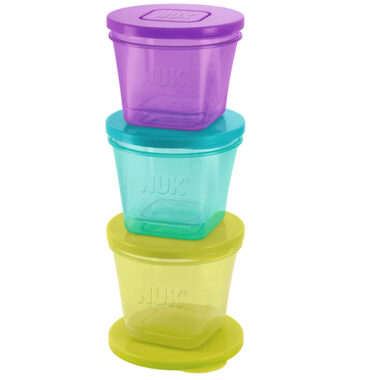 NUK Dózičky na detské pochúťky / 6ks / 2x65 ml / 2x75 ml / 2x85 ml 