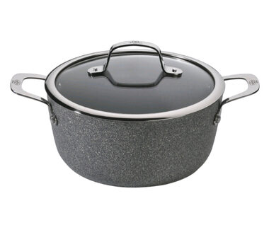 BALLARINI Salina 1005131 Hrniec so sklenenou pokrievkou 20 cm / 2.7 l / kovaný hliník 