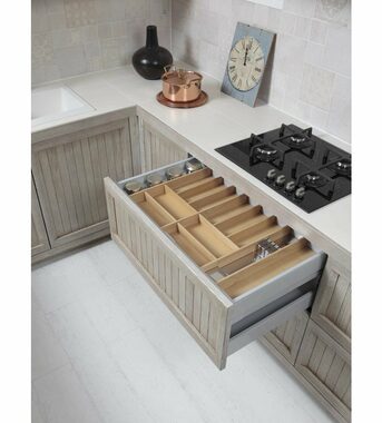 Elletipi Wood Line Príborník pre zásuvky 45 cm čierny buk