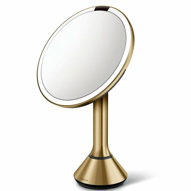 Simplehuman Sensor Touch / Kozmetické zrkadlo / DUAL LED osvetlenie / mosadz