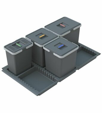 Elletipi METROPOLIS 15+10+10+6 L Výsuvný vstavaný odpadkový kôš