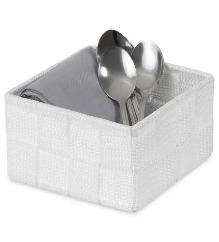 Compactor TEX - košík S biela / Úložný organizér do zásuvky / 12 x 12 x 7 cm