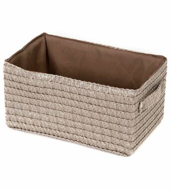 Compactor LILOU Taupe - šedo-béžová / Úložný košík tkaný polypropylén / 23 x 15 x 12 cm