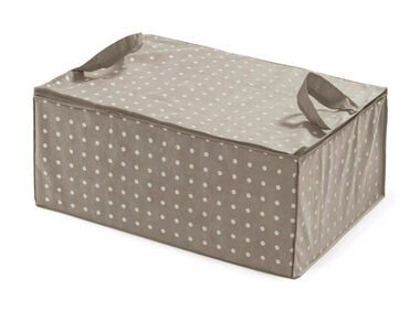 Compactor Rivoli Textilný úložný box na perinu hnedá / 70 x 50 x 30 cm 