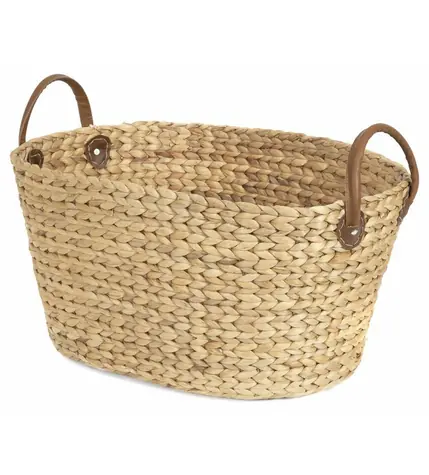 Compactor Belize L Ručne pletený kôš na bielizeň z vodného hyacintu / 65 x 45 x 37 cm