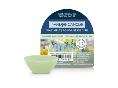 Yankee Candle Cucumber Mint Cooler voňavý vosk do aromalampy 22g / doba horenia až: 8 h
