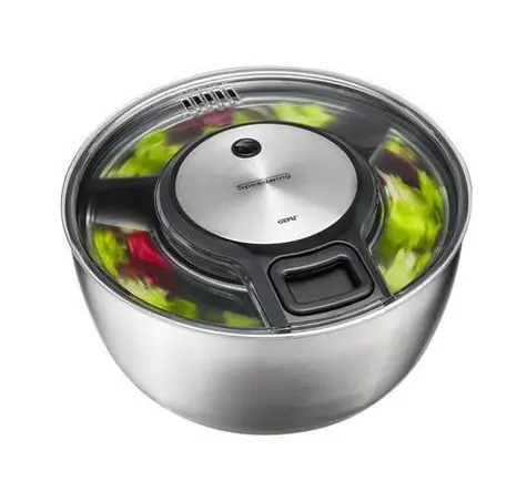 Gefu SPEEDWING strieborná / Odstredivka na šalát / 5 L / nerez 