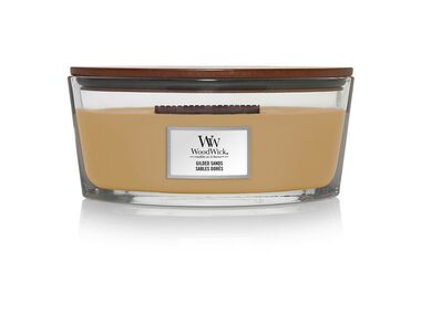 Woodwick Gilded Sands Elipsa 453.6g - sviečka loď / doba horenia: až 40 h
