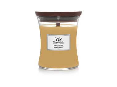 Woodwick Gilded Sands 275g - váza stredná / doba horenia: až 65 h