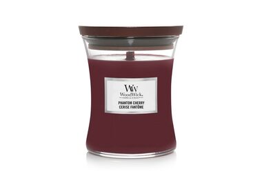 Woodwick Phantom Cherry 275g - váza stredná / doba horenia: až 65 h