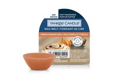 Yankee Candle Pumpkin Cinnamon Swirl voňavý vosk do aromalampy 22g / doba horenia až: 8 h