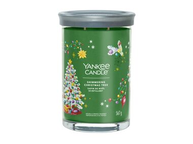 Yankee Candle Signature Shimmering Christmas Tree veľký pohár 567g / doba horenia až: 90h