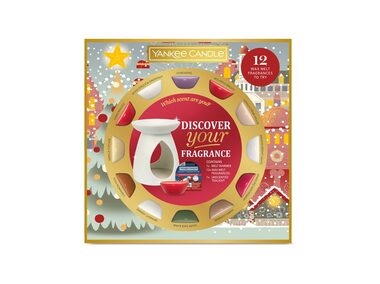 Yankee Candle vianočný set 2024 aromalampa a vonné vosky 